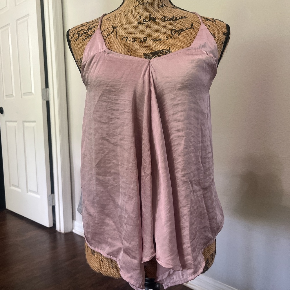 Satin flowy tank top